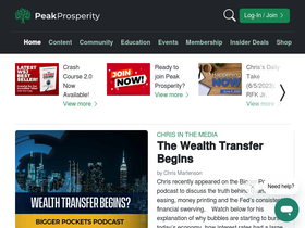 'peakprosperity.com' screenshot