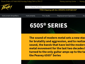 'peavey.com' screenshot