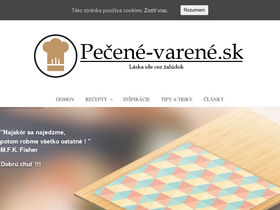 'pecene-varene.sk' screenshot