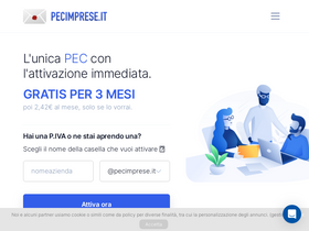 'pecimprese.it' screenshot