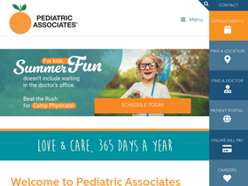 'pediatricassociates.com' screenshot