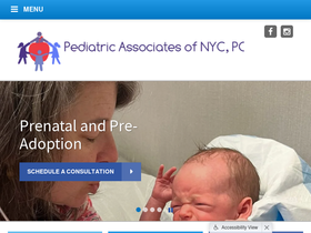 'pediatricassociatesnyc.com' screenshot