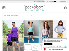 'peekaboopatternshop.com' screenshot