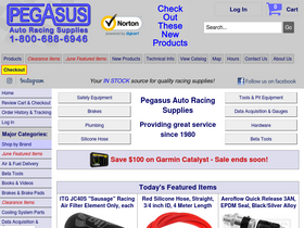 'pegasusautoracing.com' screenshot