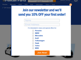 'pelicanparts.com' screenshot