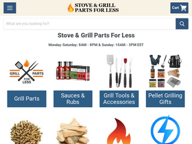 'pellet-stove-parts-4less.com' screenshot