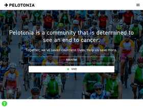 'pelotonia.org' screenshot