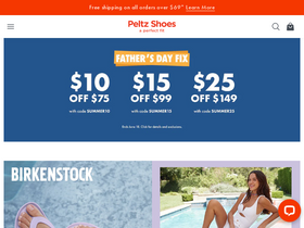 'peltzshoes.com' screenshot