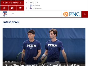 'pennathletics.com' screenshot