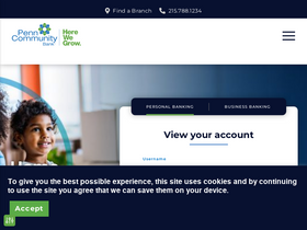 'penncommunitybank.com' screenshot
