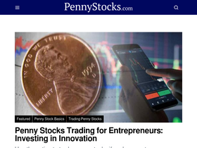 'pennystocks.com' screenshot