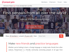 'penpal-gate.net' screenshot