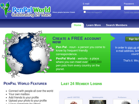 'penpalworld.com' screenshot