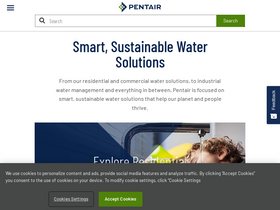 'pentair.com' screenshot