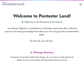 'pentester.land' screenshot