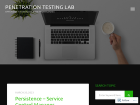 'pentestlab.blog' screenshot