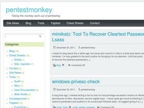 'pentestmonkey.net' screenshot