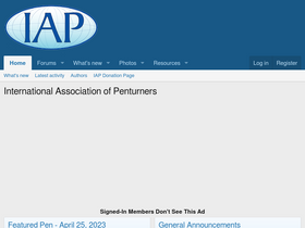 'penturners.org' screenshot