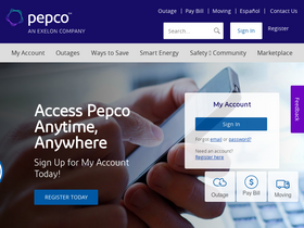 'pepco.com' screenshot
