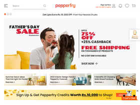 'pepperfry.com' screenshot