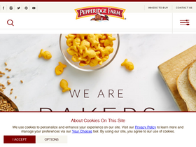 'pepperidgefarm.com' screenshot