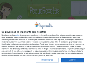 'pequerecetas.com' screenshot