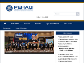 'peradi.or.id' screenshot