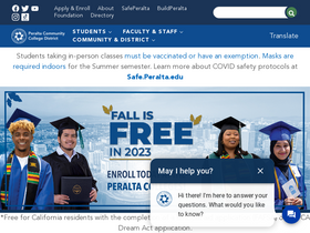 'peralta.edu' screenshot