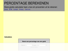'percentage-berekenen.com' screenshot