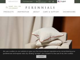 'perennialsfabrics.com' screenshot