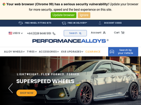 'performancealloys.com' screenshot