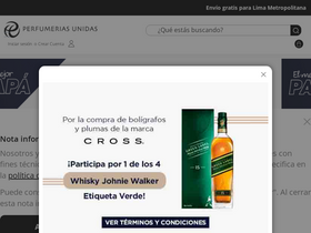 'perfumeriasunidas.com' screenshot