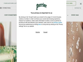 'perrier.com' screenshot