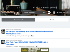 'personalitycafe.com' screenshot