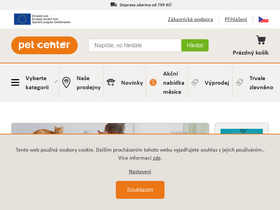 'petcenter.cz' screenshot