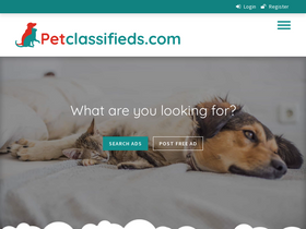 'petclassifieds.com' screenshot