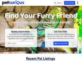 'petcurious.com' screenshot
