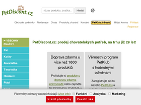 'petdiscont.cz' screenshot