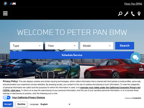 'peterpanbmw.com' screenshot