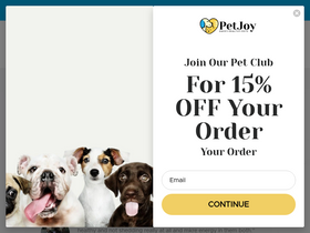 'petjoy.com' screenshot
