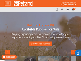 'petlandracine.com' screenshot