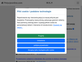 'petycjeonline.com' screenshot