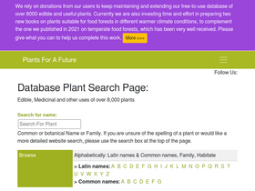 'pfaf.org' screenshot