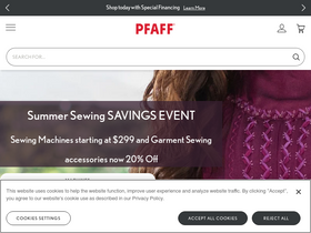 'pfaff.com' screenshot