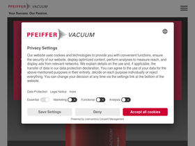 'pfeiffer-vacuum.com' screenshot