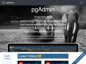 'pgadmin.org' screenshot