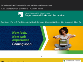 'pgparks.com' screenshot