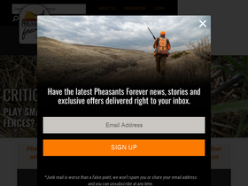 'pheasantsforever.org' screenshot