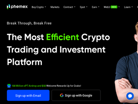 'phemex.com' screenshot