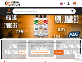 'phenixairsoft.com' screenshot